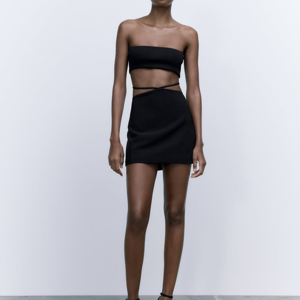 NWT ZARA MINI SKIRT BLACK - Picture 7 of 7